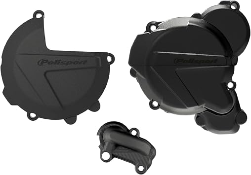 Polisport Motocross Motorcycles MX Engine Covers Protection Kit for KTM EXC/XC-W 250/300 20172022 Dirt Bikes OEM-Quality, Superior Fit, Enhanced Flexibility, and Lasting Durability Blk