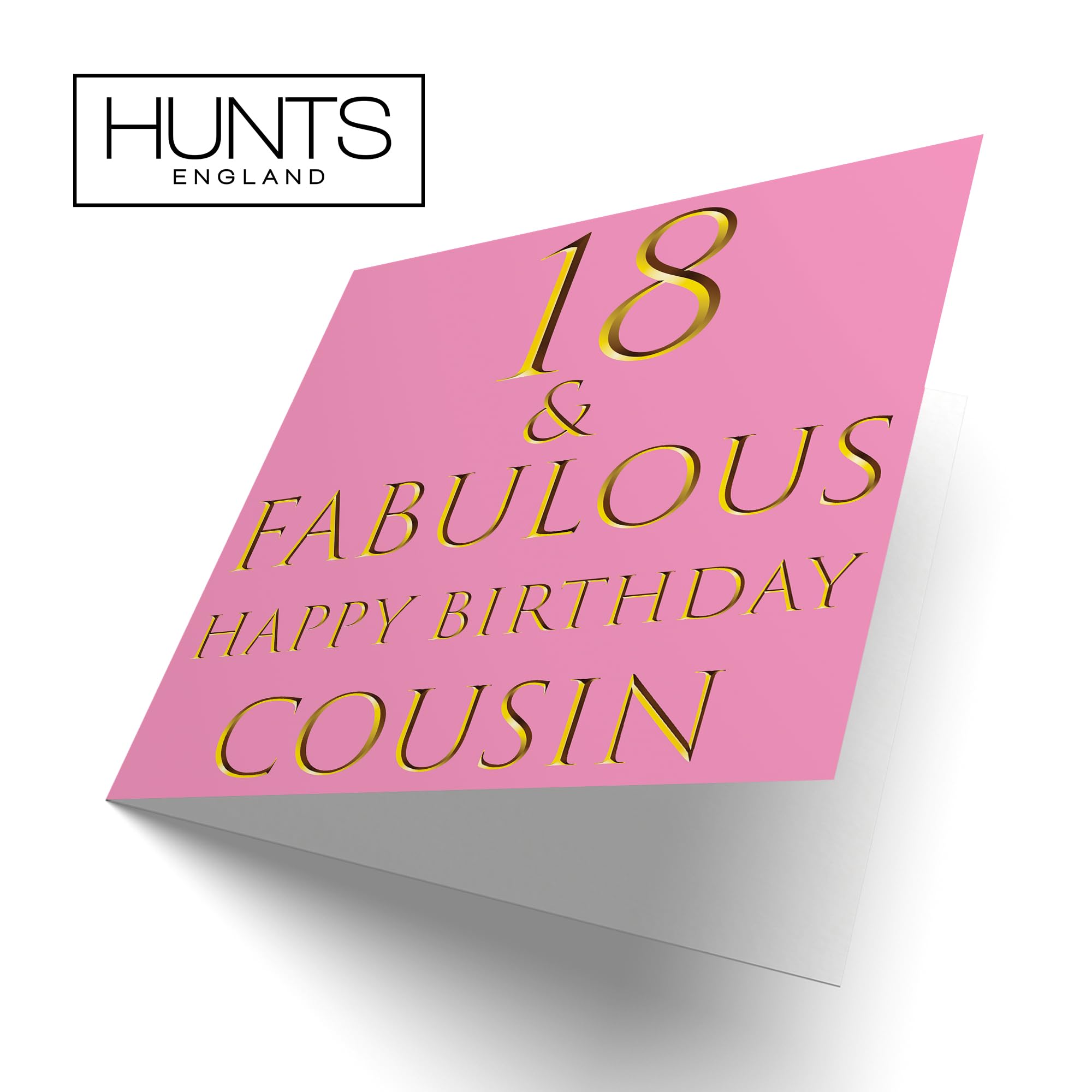 Hunts England Biglietto di auguri per 16° compleanno per figlioccia, grande, 16 & Fabulous, Happy Birthday Goddaughter – Collezione Still Totally Fabulous – Grande – 210 x 210 mm