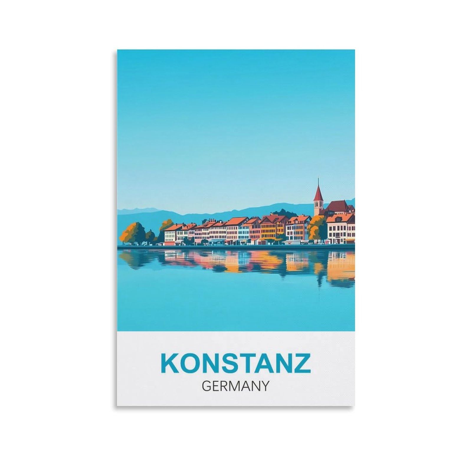 EZMLFA 5D Diamond Art Kits for Beginner,Konstanz Germany,Beginners,DIY Full Round Drill Diamond Dot Gem Art Kits for Adults,Crafts for Decor 40x40cm