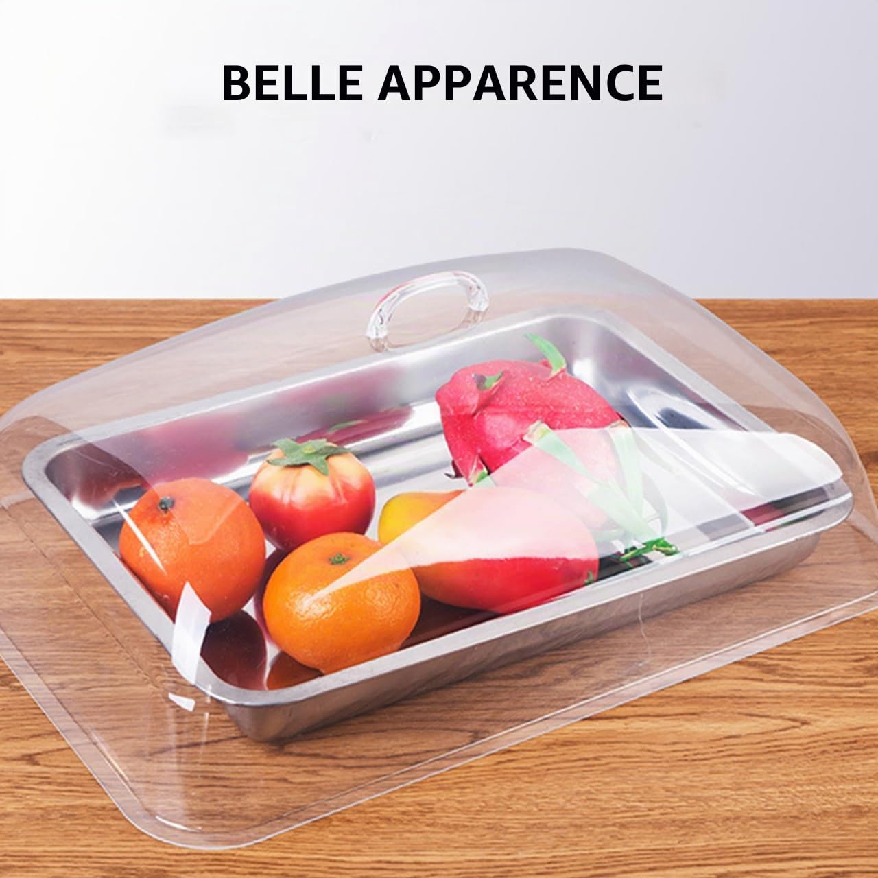 Mipcase Cloche Alimentaire Transparente Rectangulaire 37,5x28,5 cm – Protection Anti-Mouche pour Gâteau & Fromage – Couvre Plat Réutilisable for Extérieur & Buffet