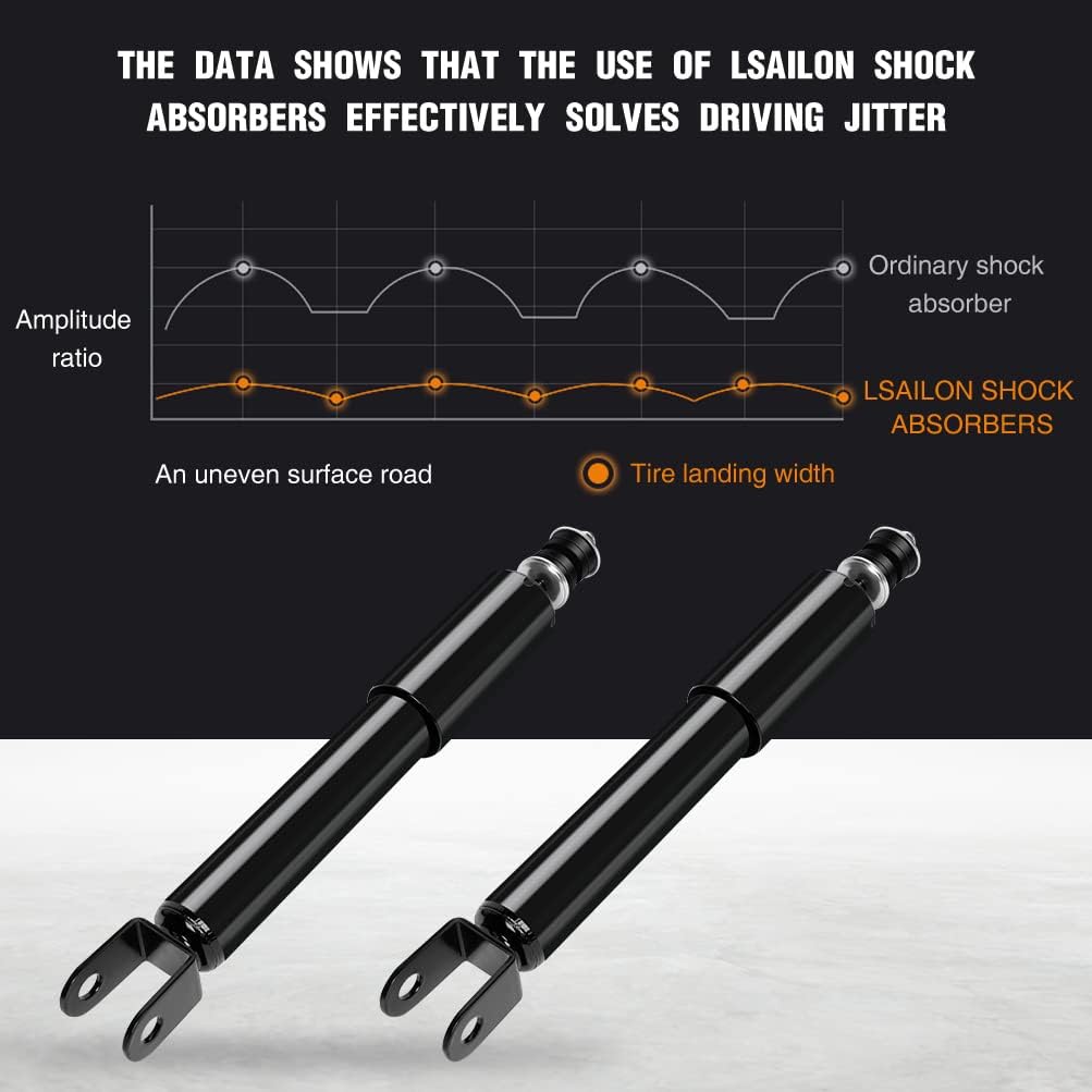 LSAILON 2 pcs Front Struts Shocks Absorbers Replacement for 2002-2006 for Chevy Avalanche 1500,1999-2007 for Chevy Silverado 1500,2000-2006 for Chevy Suburban 1500,2000-2006 for Chevy Tahoe,1999-200