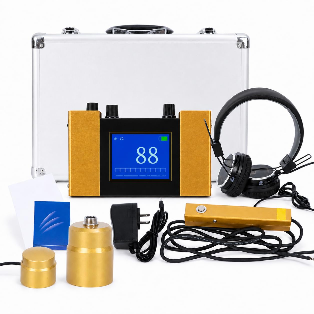 Detector ultrasónico de fugas de agua con sensor geófono ajustable y auriculares para fontanería subterránea