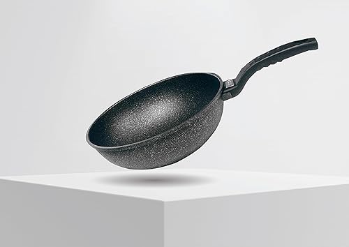 Prolinemax 8 "mármol wok antiadherente cocina sartén olla 5 capas mármol wok utensilios de cocina