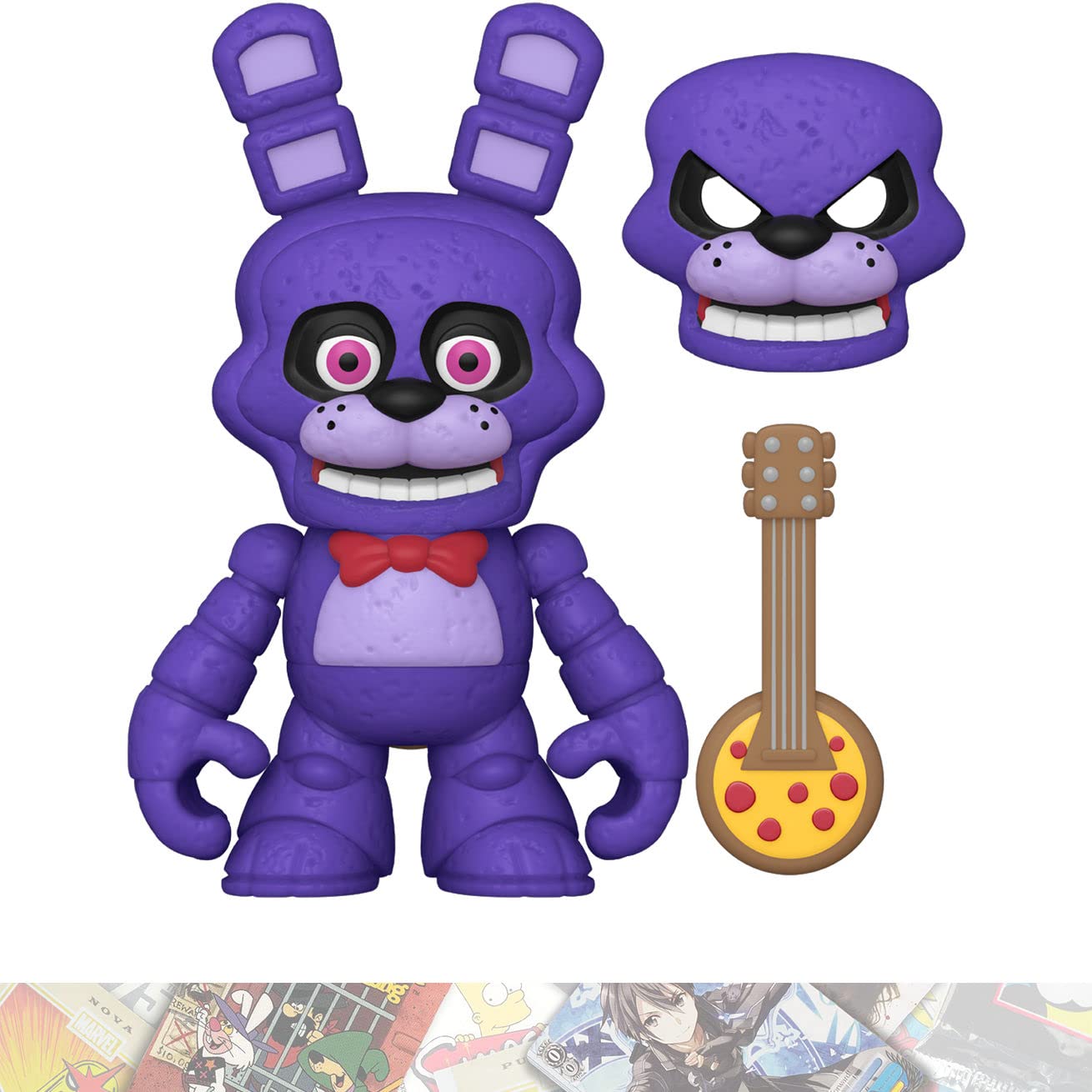 Bonnie: Snaps! Vinyl Figurine Bundle with 1 F N A F Theme Compatible Trading Card (64920)