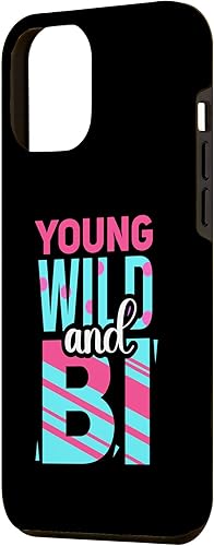 Miniatura 2 de iPhone 13 Pro Max Young Wild and Bi - Bisexual Pride Case