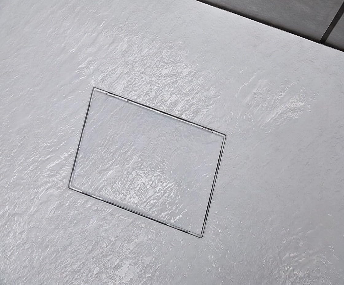 Piatto doccia in resina 70x160 cm SMC effetto pietra colore bianco CUBA