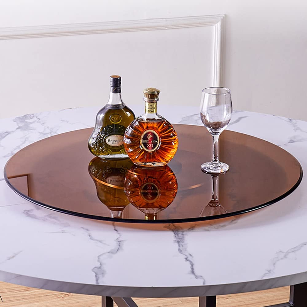 Copper Top Lazy Susan In Vetro Temperato 25 Cm – Piatto Girevole 360° Per Decorare Torte E Centrotavola - 3