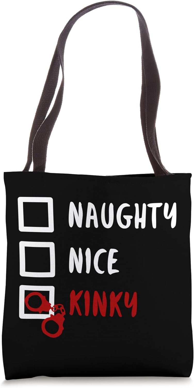 NAUGHTY NICE KINKY Christmas List Santa Handcuffs Gift...