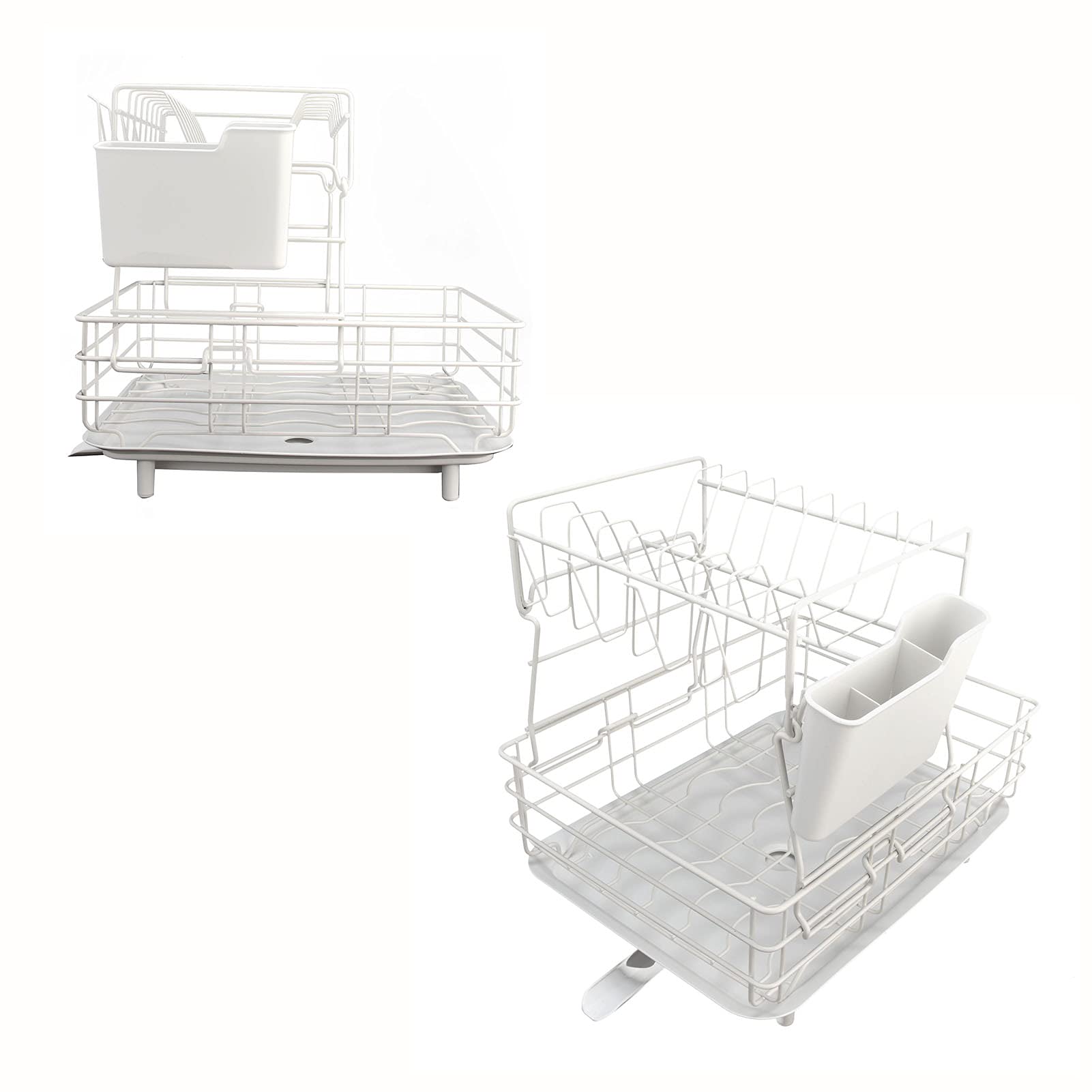 Fdit Soporte para Platos, Cesta para Vajilla, Palillos, Marco para Palillos, Soporte Doble para Platos, Escurridor, Póster, Encimera para Soporte de Exhibición, Estante