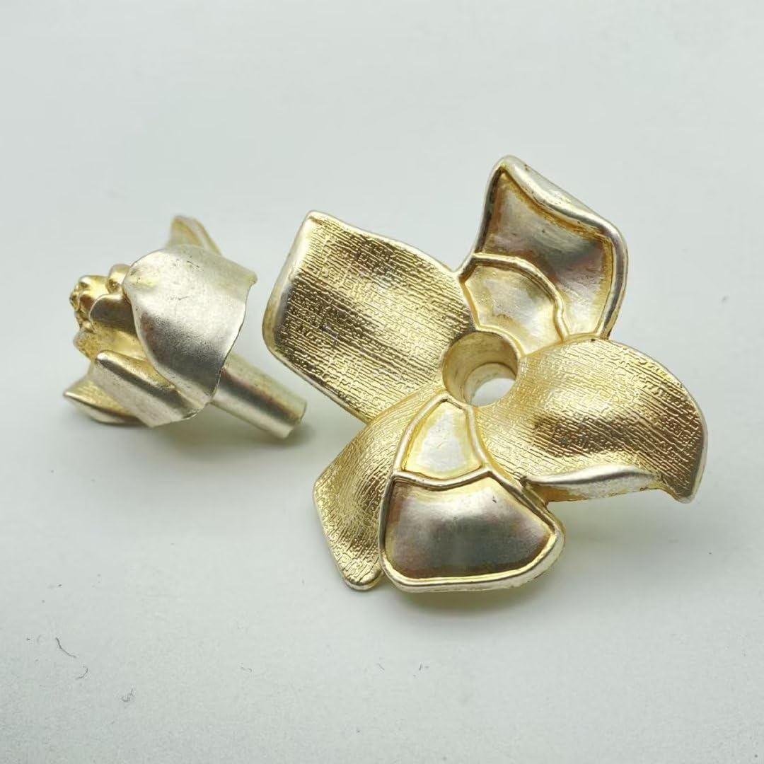 Confezione da 10 maniglie moderne a forma di fiore, in lega di zinco, foro singolo, per armadietti da cucina, cassetti, maniglie per mobili e credenze