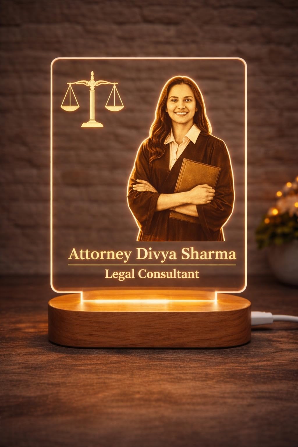 Personalized Photo LED Lamp - Custom Name & Gift -9