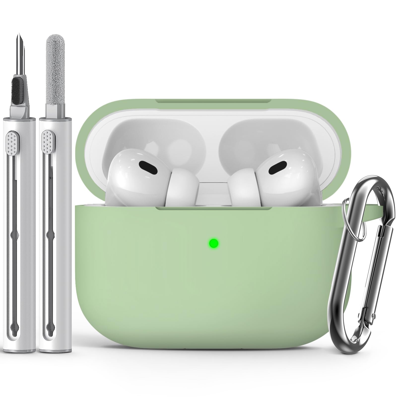 Inesore Compatible with AirPods Pro 3 Case with Cleaning Kit, Silicone Protective Case Cover for Apple Air Pods Pro 3rd (2025), Unisex Design - Black — view 51