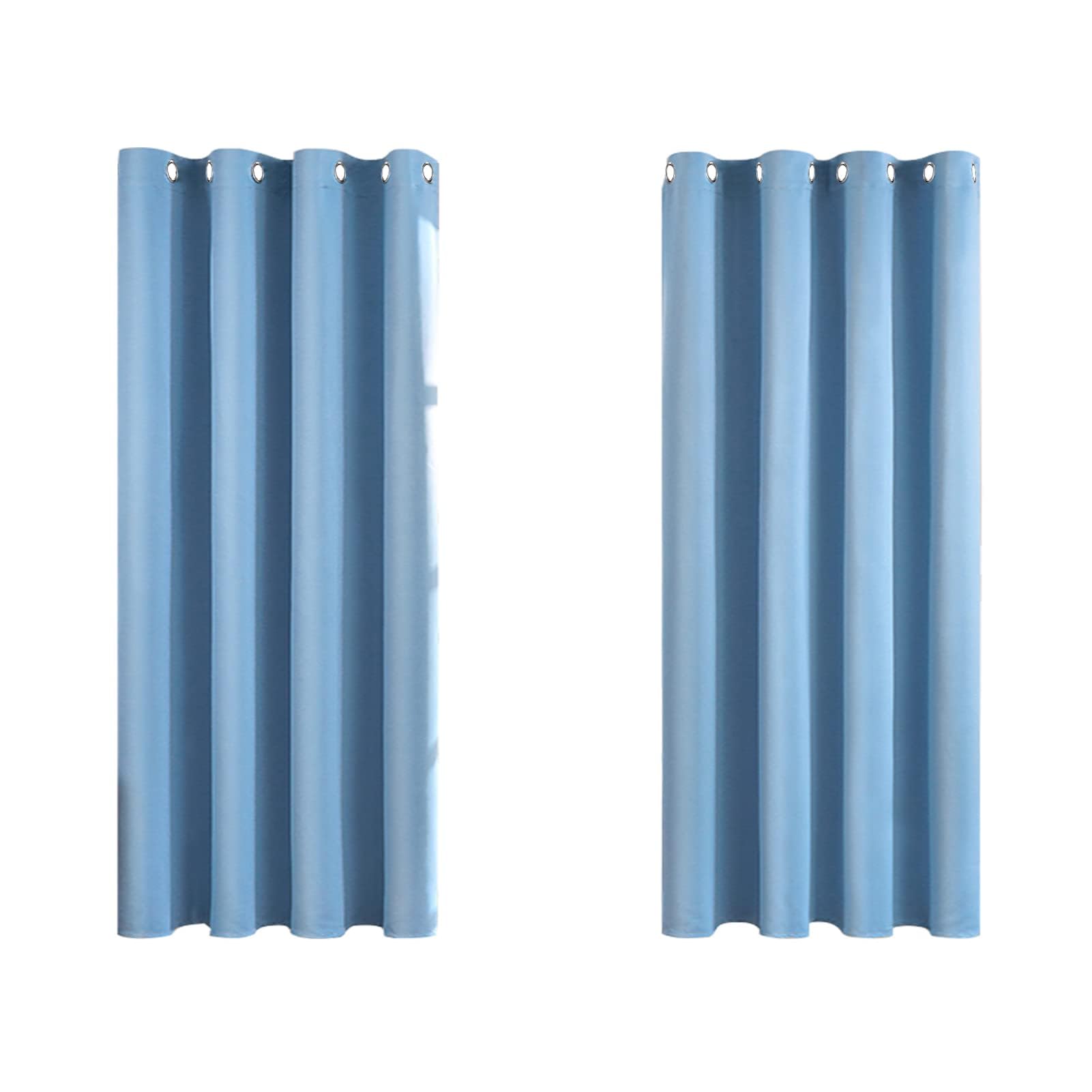 MRTREES Blue Blackout Eyelet Curtains