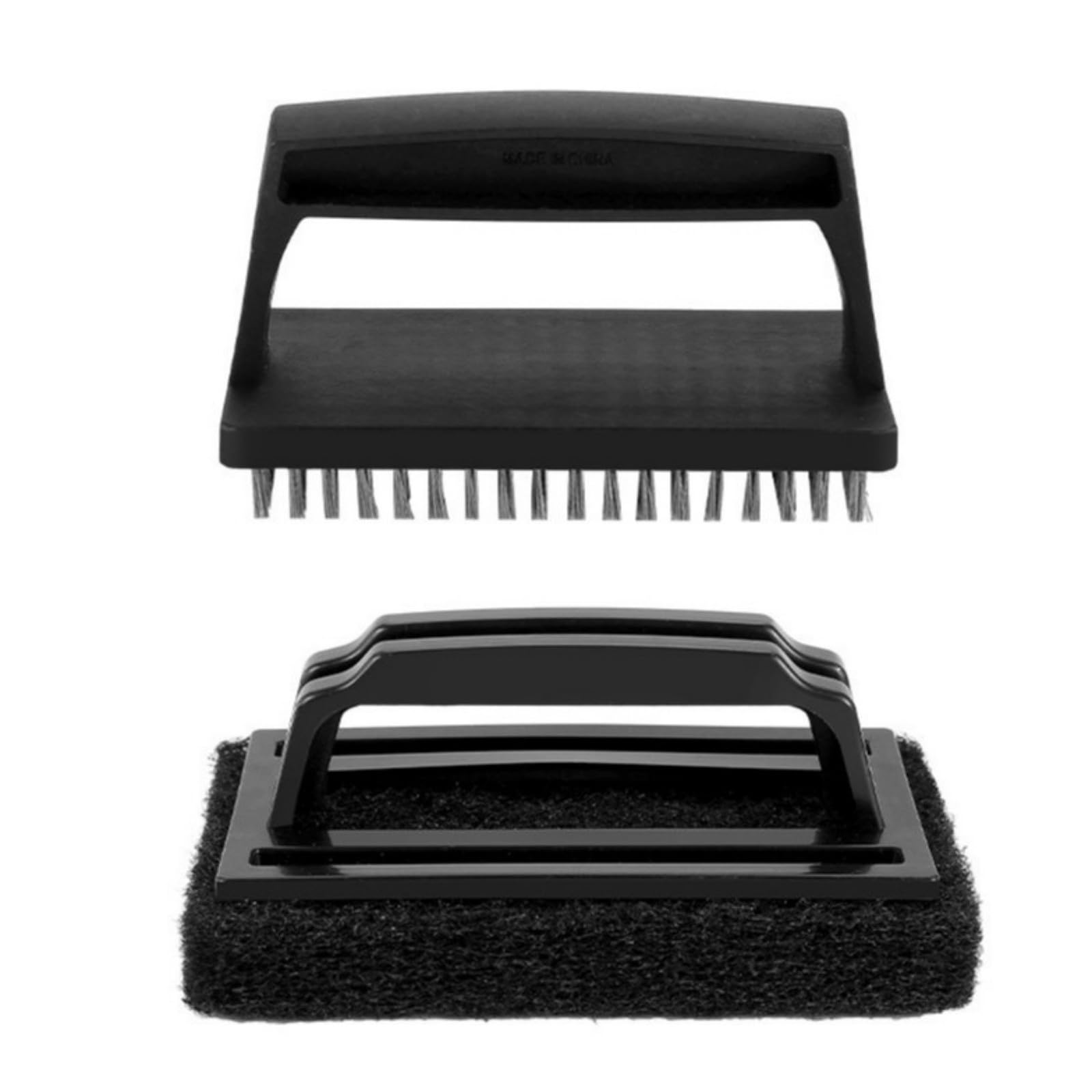 alloneslife Ergonomic Barbecue Grill Tool, Steel Bristles & Grip for Charcoal and Grates Grills Cleaning Brush for Outdoor Cooking
