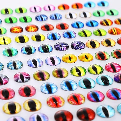 Miniatura 4 de Cabujón de cristal surtido de ojos de dragón para hacer muñecas de arcilla, esculturas, accesorios para manualidades, hallazgos de bricolaje,