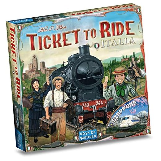 Asmodee - Ticket to Ride Italia e Giappone - Espansione per Gioco da Tavolo Strategico - Richiede Ticket to Ride Originale - Treni Proiettile e Traghetto - 2-5 Giocatori, 8+ Anni, Edizione in Italiano