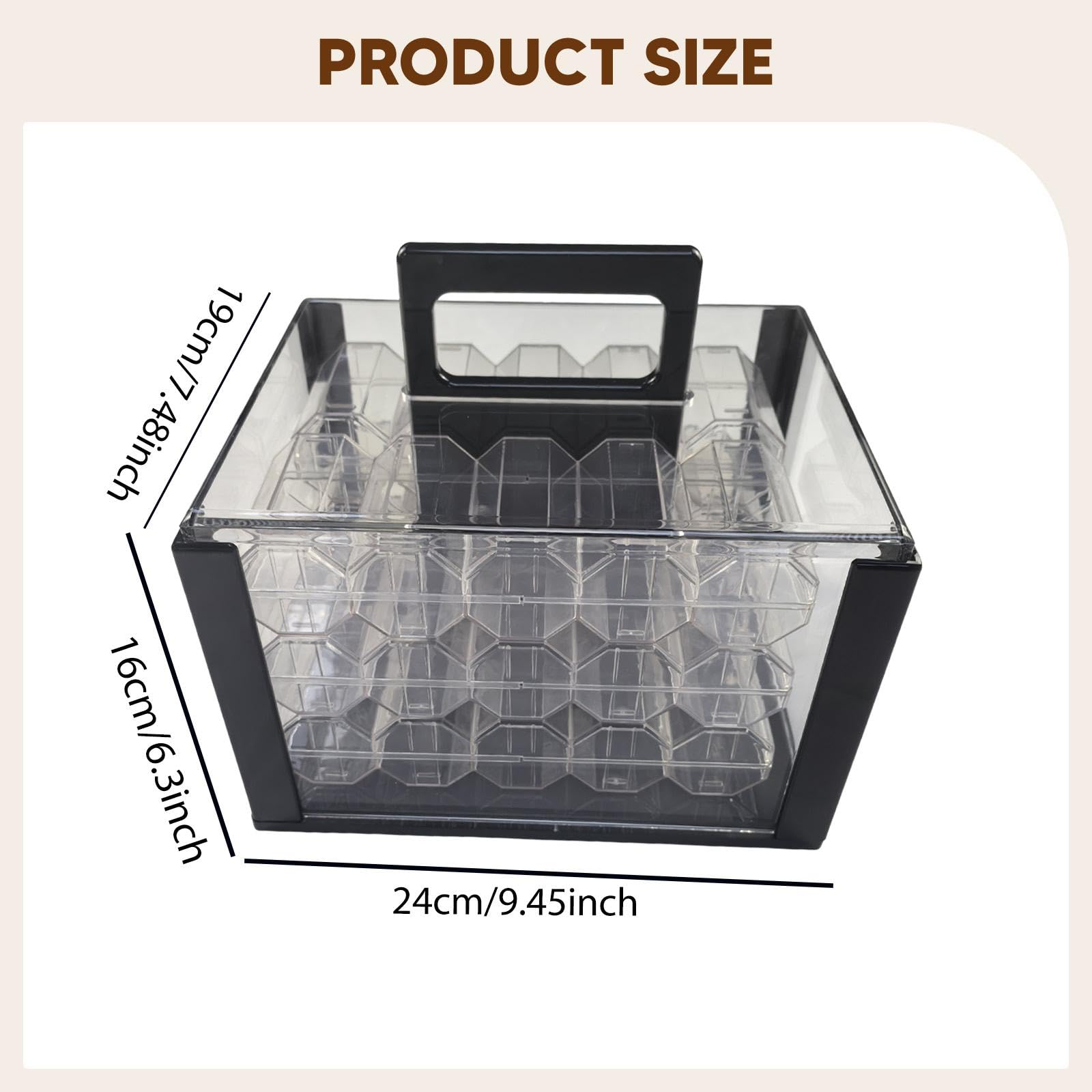 F Fityle Vitrina para chips, a prueba de polvo, con capacidad para 600 piezas, caja de almacenamiento multiusos para accesorios de juegos deportivos, con 6 Cajas de 43 Mm