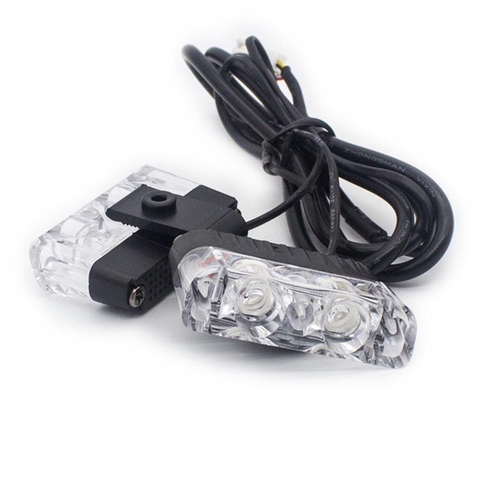 Luces estroboscópicas LED for parrilla de coche, control remoto inalámbrico, luz de advertencia amarilla, señalización de emergencia for vehículos, 12 V(Red and White,2x4 Manual Control)