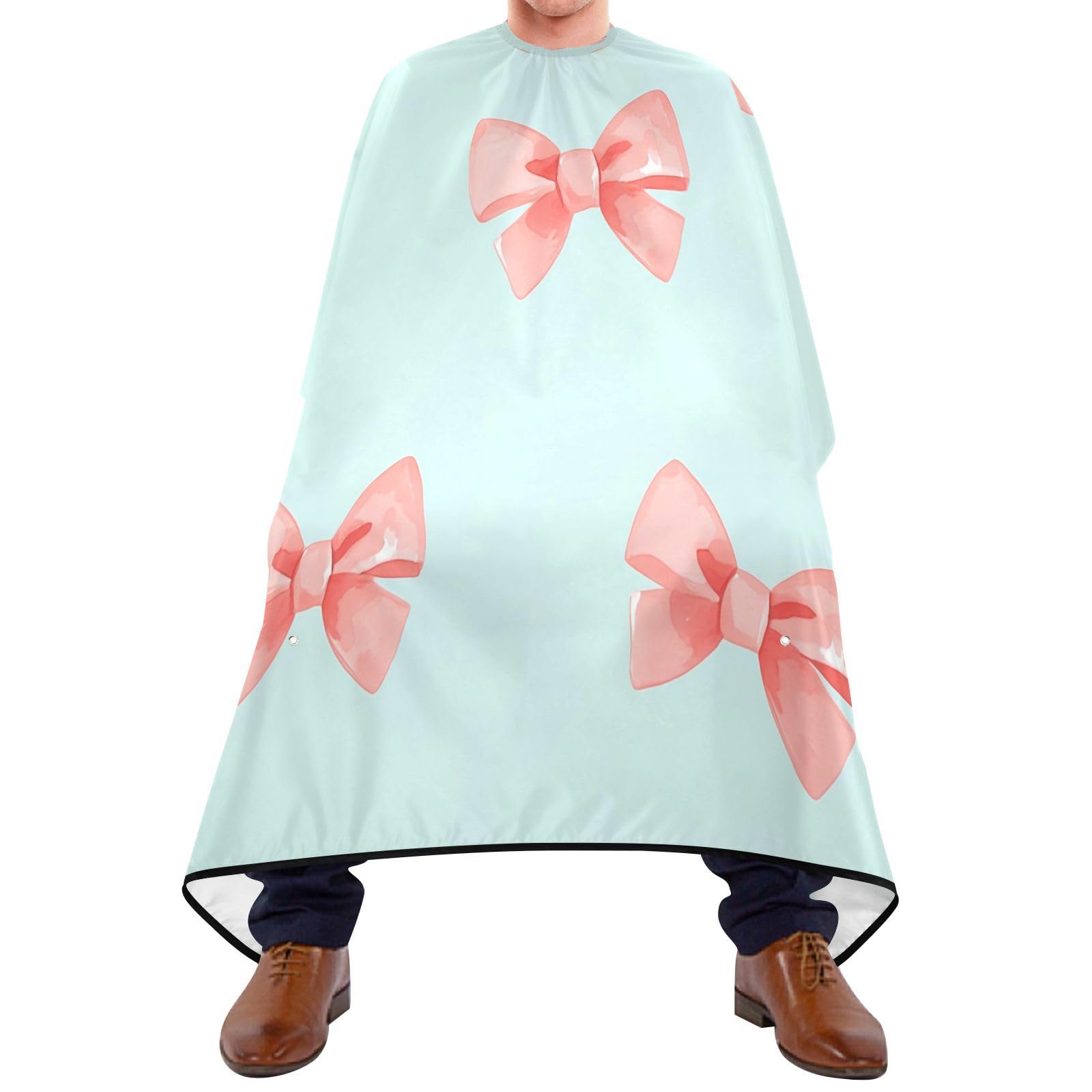 BOESI Graffiti Bow Pattern Barber Shawl, Waterproof Haircut Shawl, Haircut Salon Apron, Shaving Bib, 55 x 65 inches