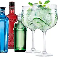 Taças de Gin de Vidro 2 Pçs Beefeater Tanqueray Bombay 650ml - Ruvolo