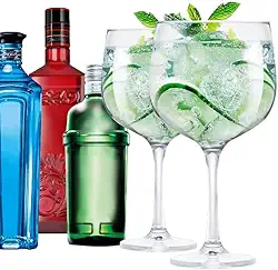 Taças de Gin de Vidro 2 Pçs Beefeater Tanqueray Bombay 650ml - Ruvolo