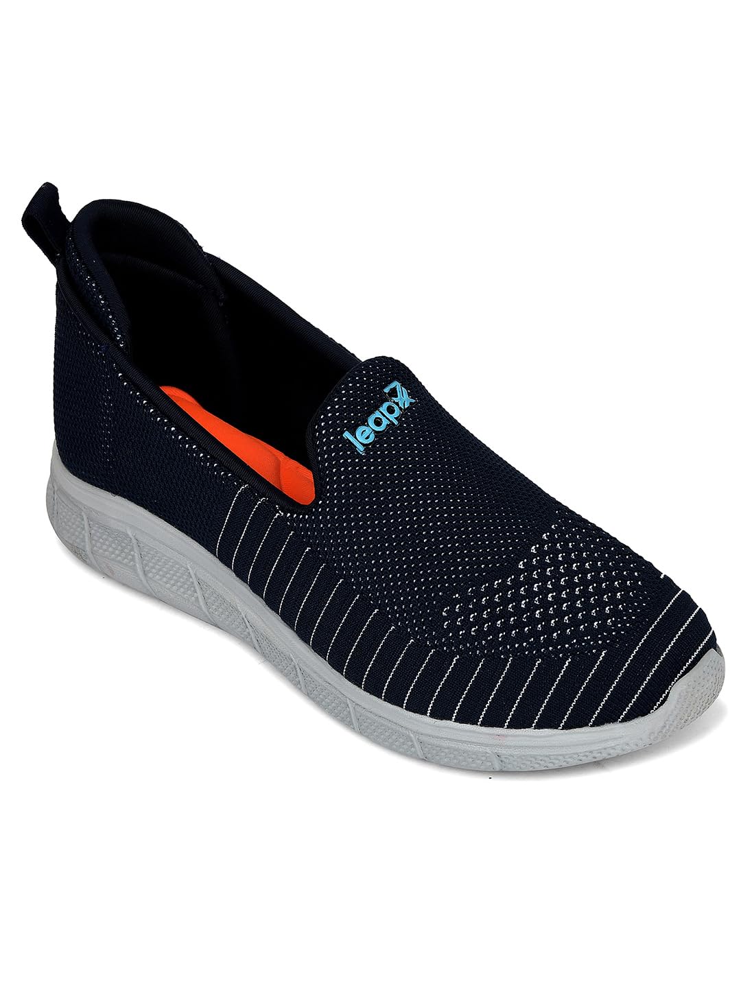 Leap7x GHD-8 Non Lacing Sports Walking Shoes For Women - Black & Navy Blue | Lightweight, Comfortable and Durable Slip-On Closure - Suitable for Running, Gym, Jogging Shoes - Cushioned Footbed-image-47