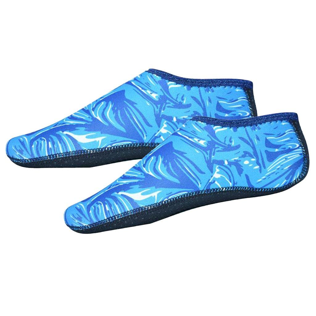 BNF® Soft Water Shoes Stretchy Socks Yoga Swim Shoe Dive Sock Camo Blue S-Sporting Goods-Water Sports-Fins, Footwear & Gloves-Water Shoes-Men-1 Pair Water Shoes