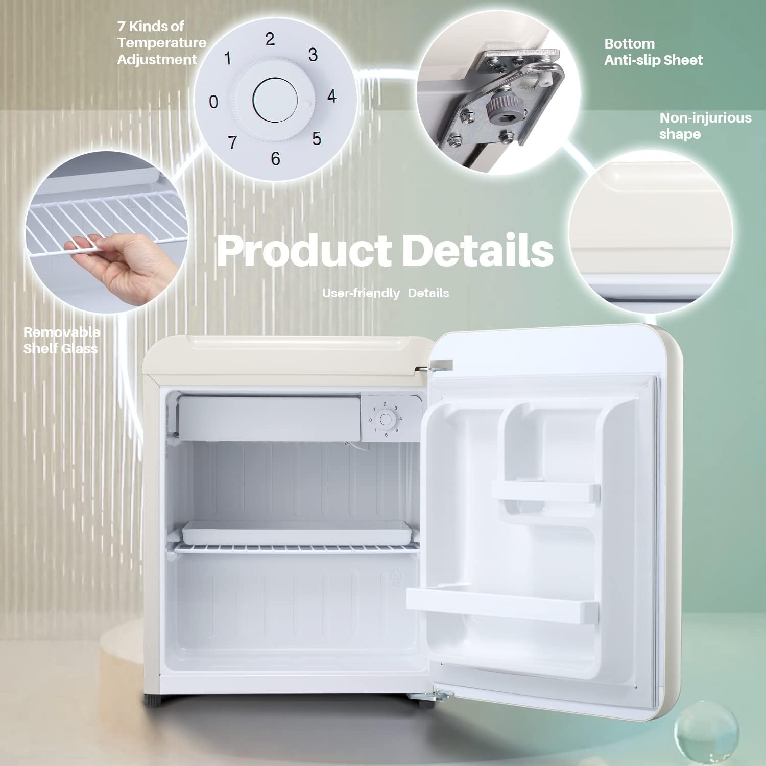 Kismile Refrigerator Adjustable Removable Mechanical