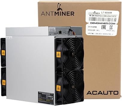 New Antminer L7 9050Mh/s 3260W Mining Scrypt Algorithm Doge Coin & Litecoin LTC Coinr Bulit-in PSU Ready Stock by ACAUTO