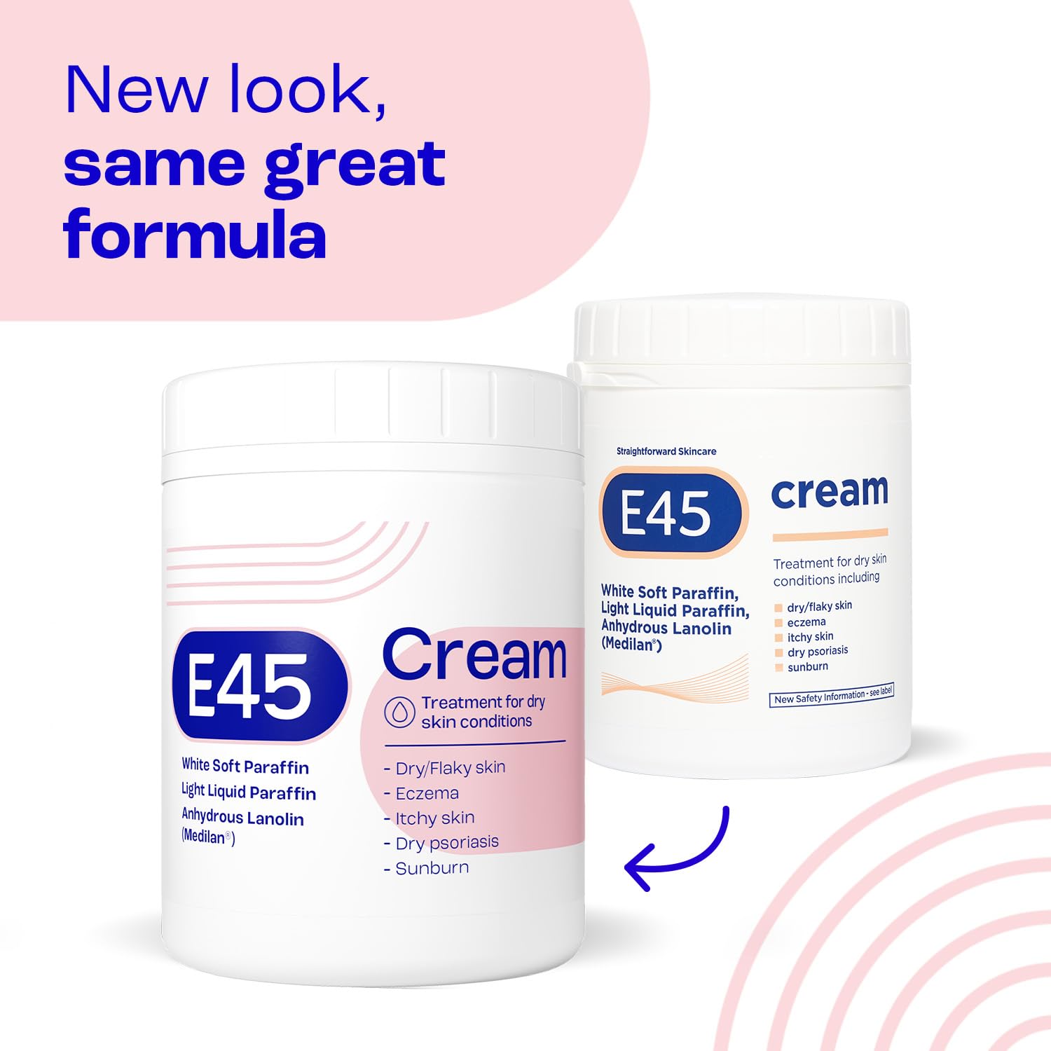 E45 Moisturising Cream 500g - Emollient Lotion for Dry, Itchy & Sensitive Skin - Soothing Eczema Relief Cream - Non-Greasy, Fast Absorbing, Dermatologically Tested Formula — view 24