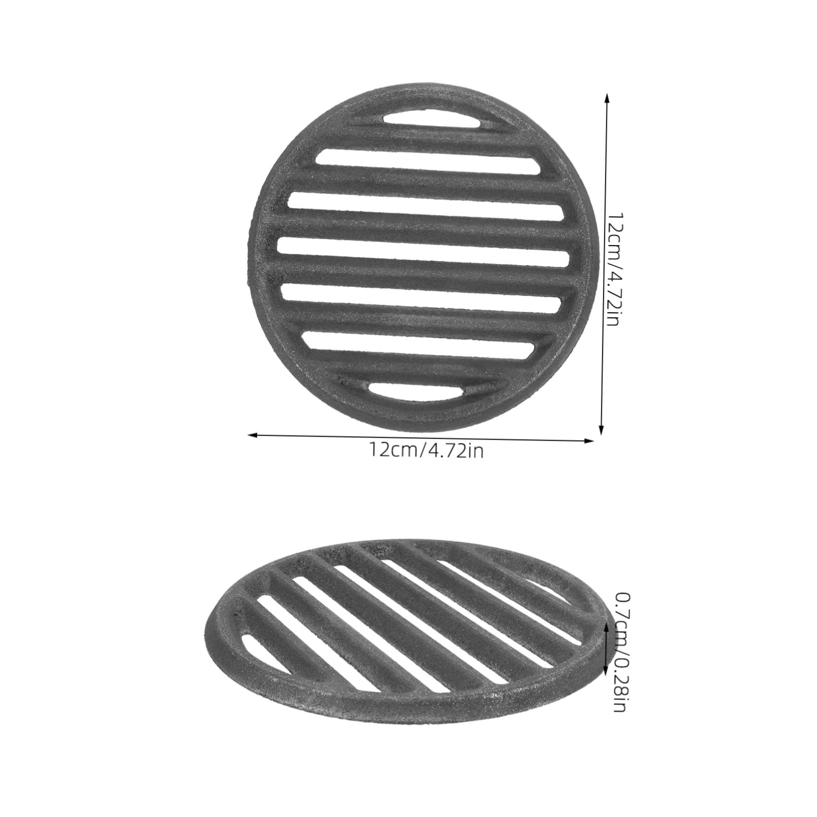 Griglia Rotonda In Ghisa Per Barbecue - Rete Resistente Al Calore, Ideale Per Arrostire Carne E Verdure, Varie Dimensioni (es. 12 Cm)