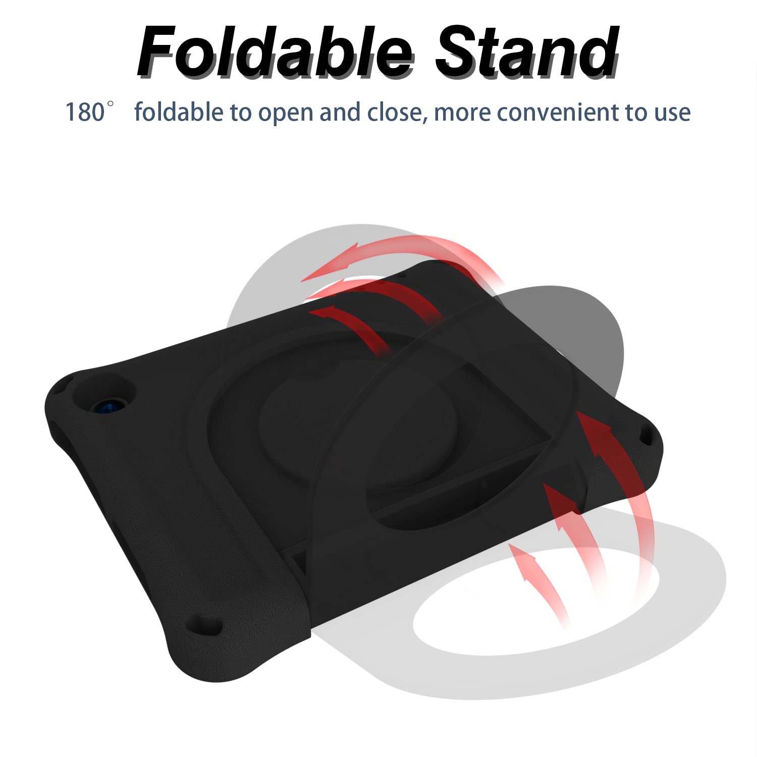 Pokrywa tabletu Paska dla dzieci kompatybilna z Kindle Fire DH 7 (2022), Ogień DH 7 ", Odporny na wstrząsy lekki uchwyt stojakowy Eva Pokrowiec na tablet Strona główna tabletu(Noir)