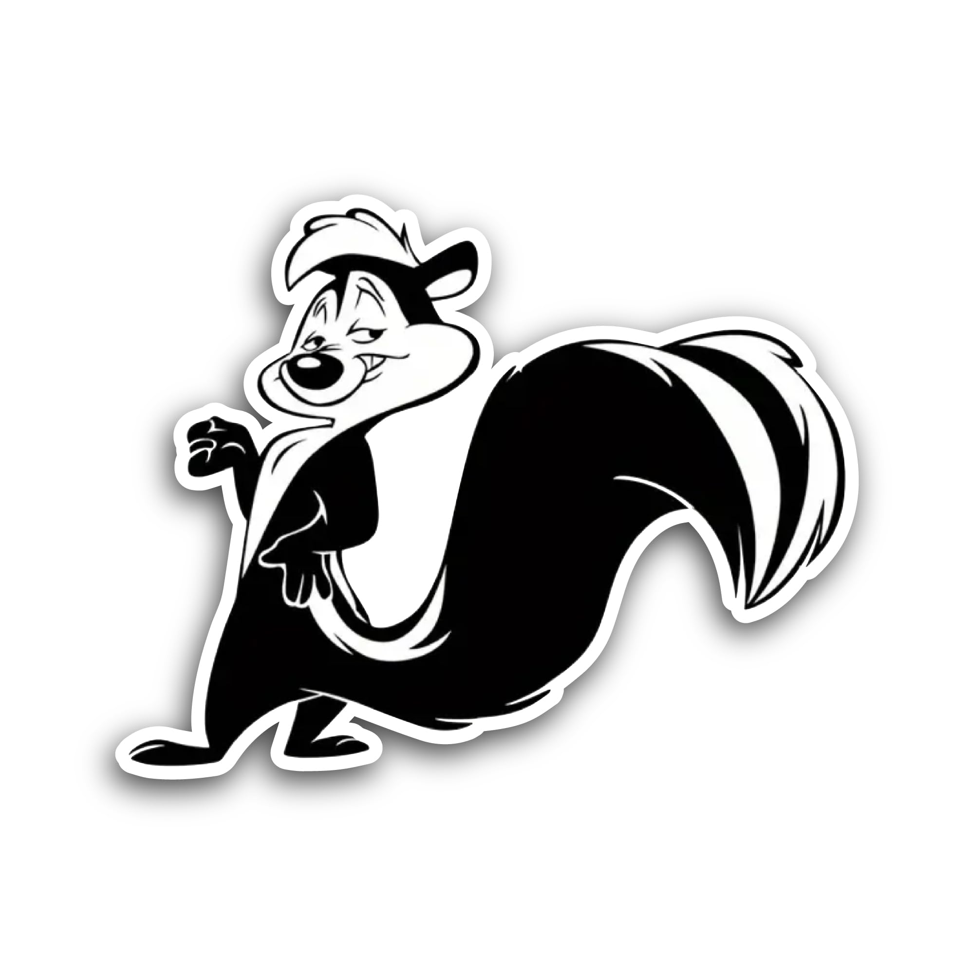 2 (Pieces) 3" and 5" Pepe Le P3w Sticker, Waterproof Vinyl Decals for Many Purpose Like Cars, Trucks, Laptops, Phones, Windows and More