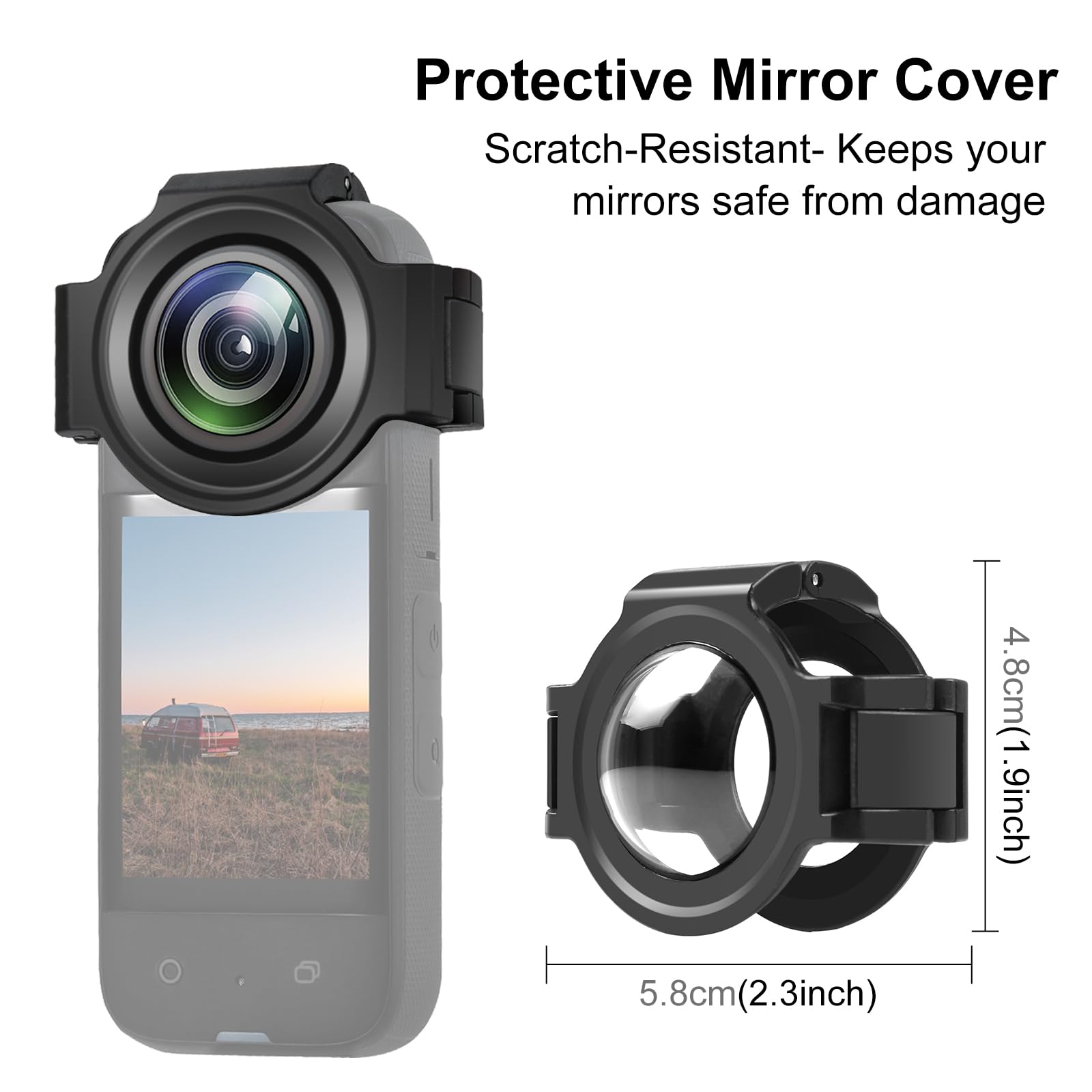 PULUZ Protezione Lenti per Insta360 X3, Copertura Protettiva Accessori Fotocamera ad Alta Trasmittanza Alta Definizione Nero