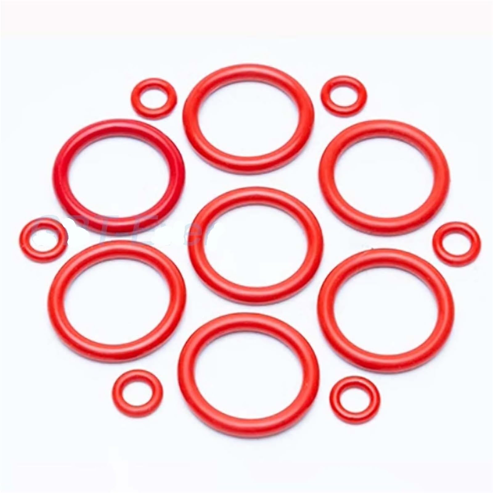 Rote Silikon-O-Ring-Dichtung, 4 mm Außendurchmesser, 12 mm ~ 600 mm, Silikon-O-Ring-Unterlegscheibe, Dichtungsring in Lebensmittelqualität, wasserdicht und isoliert(OD 39mm (40Pcs))