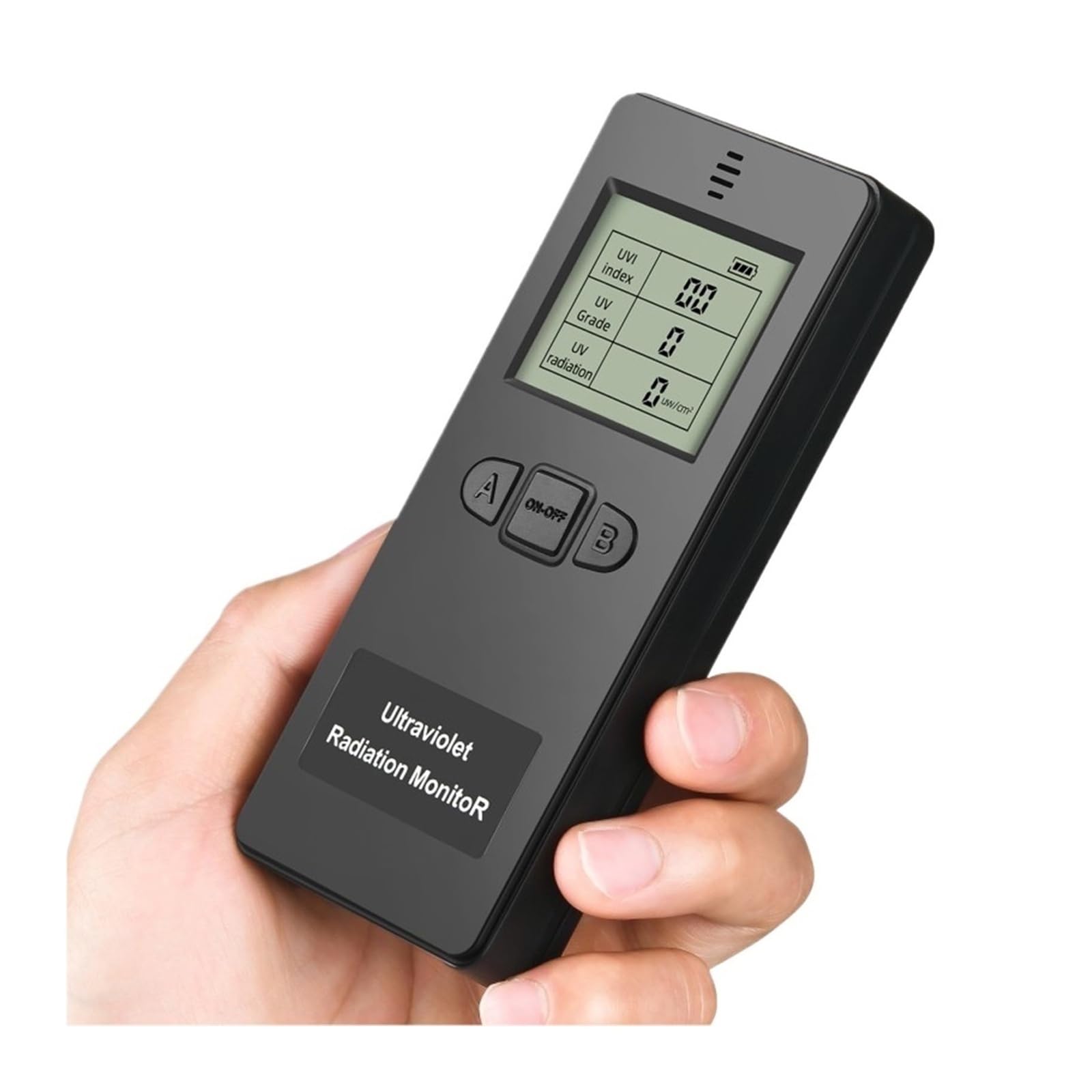 Belichtungsmesser, Tragbarer digitaler UV-Strahlungsdetektor KF-90 UV-Ultraviolett-UVI-Messgerät Gesundheitseinheit Tester Protecter Nukleares Strahlungsmessgerät