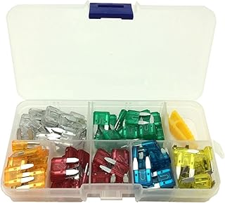 60pcs/lot Car Truck Small Mini Blade Fuse 5A 10A 15A 20A 25A 30A AMP Plastic Box Assortment with Clip