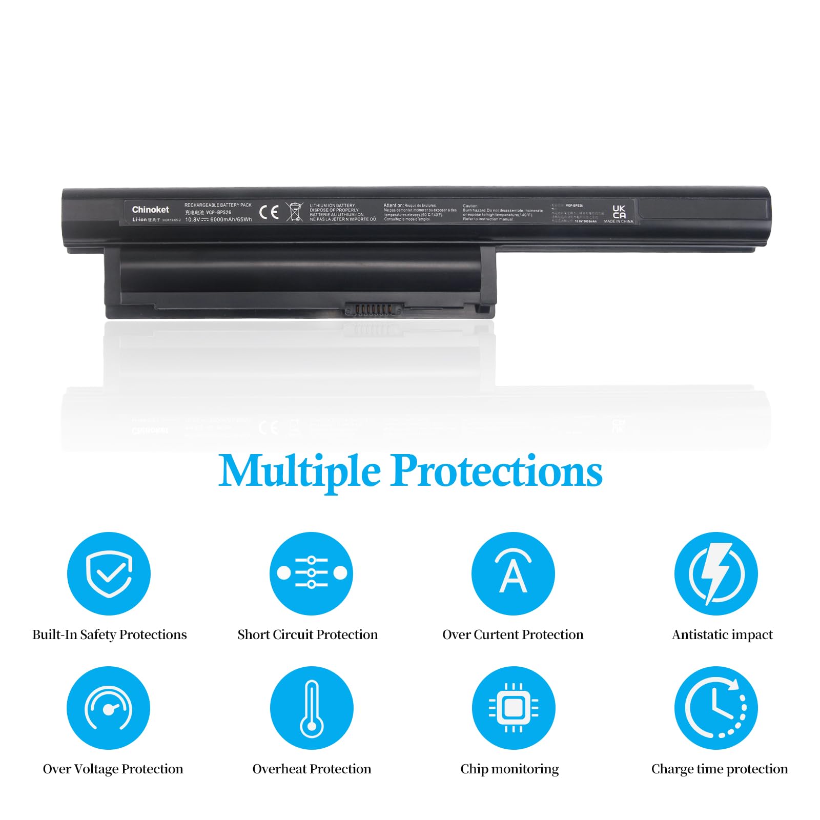 6000mAh/65Wh VGP-BPS26 VGP-BPS26A VGP-BPS26S VGP-BPL26 Batteria per Sony VAIO VPC-CA15FW VPC-CA15FG VPC-CA17EC VPC-CA2S0E VGP-BPS13 VPC-CA190 pcg-71811m pcg-71911m