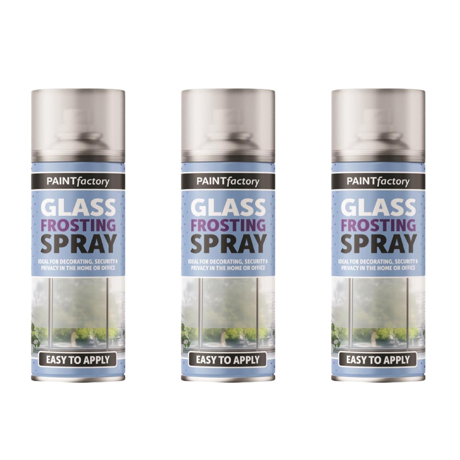 YSAMAX Glass Frosting Spray, Quick Drying Formula, Suitable For Glass Doors, Windows, Skylights, Ideal For Decorative Stencilling, Easy To Apply, 400ML, (3PCS)