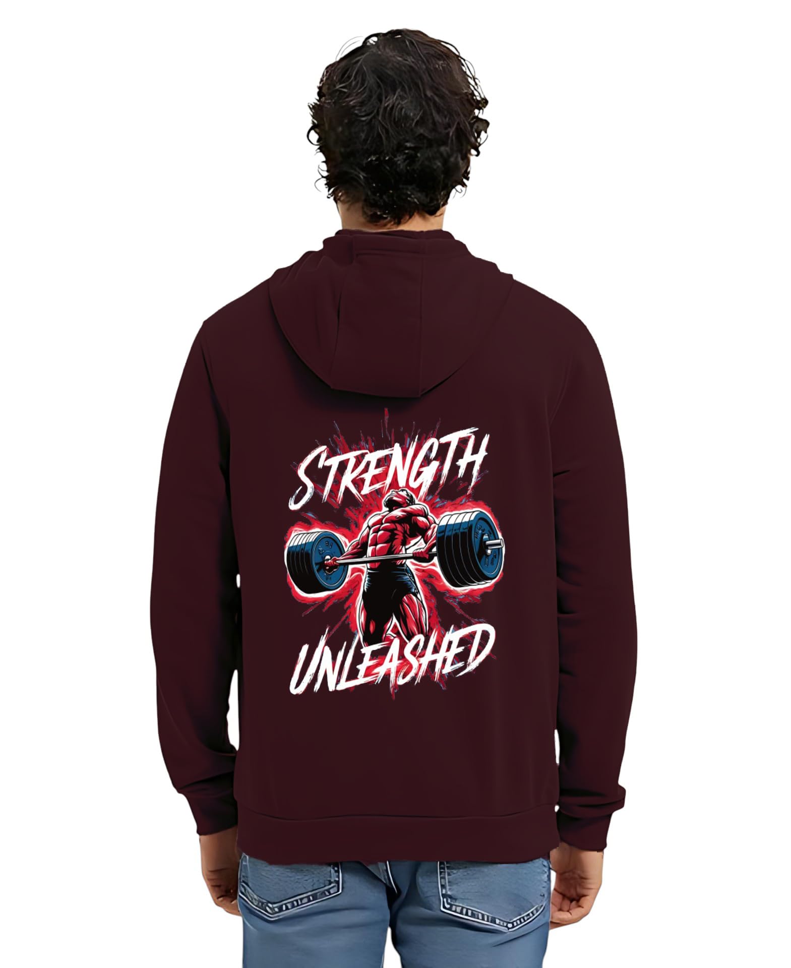 Indo Era Mens Printed Regular Fit Hooded Neck Cotton Hoodie in multi