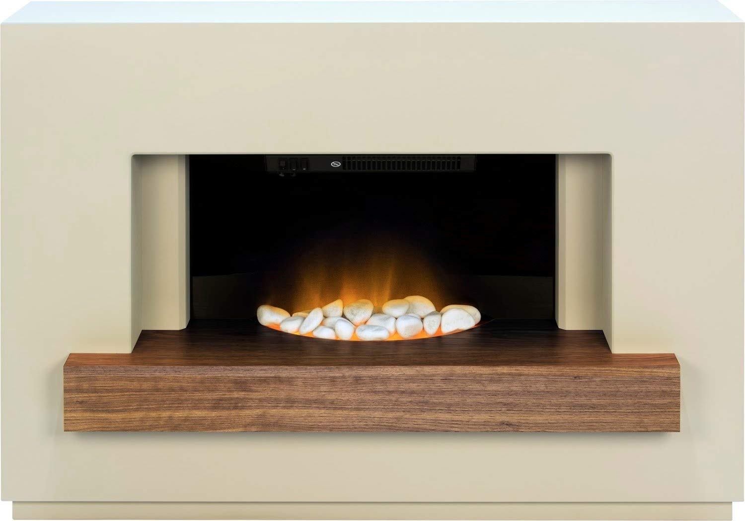 Adam Sambro Stone Fireplace Suite Electric Fire Heater Heating Flame Effect