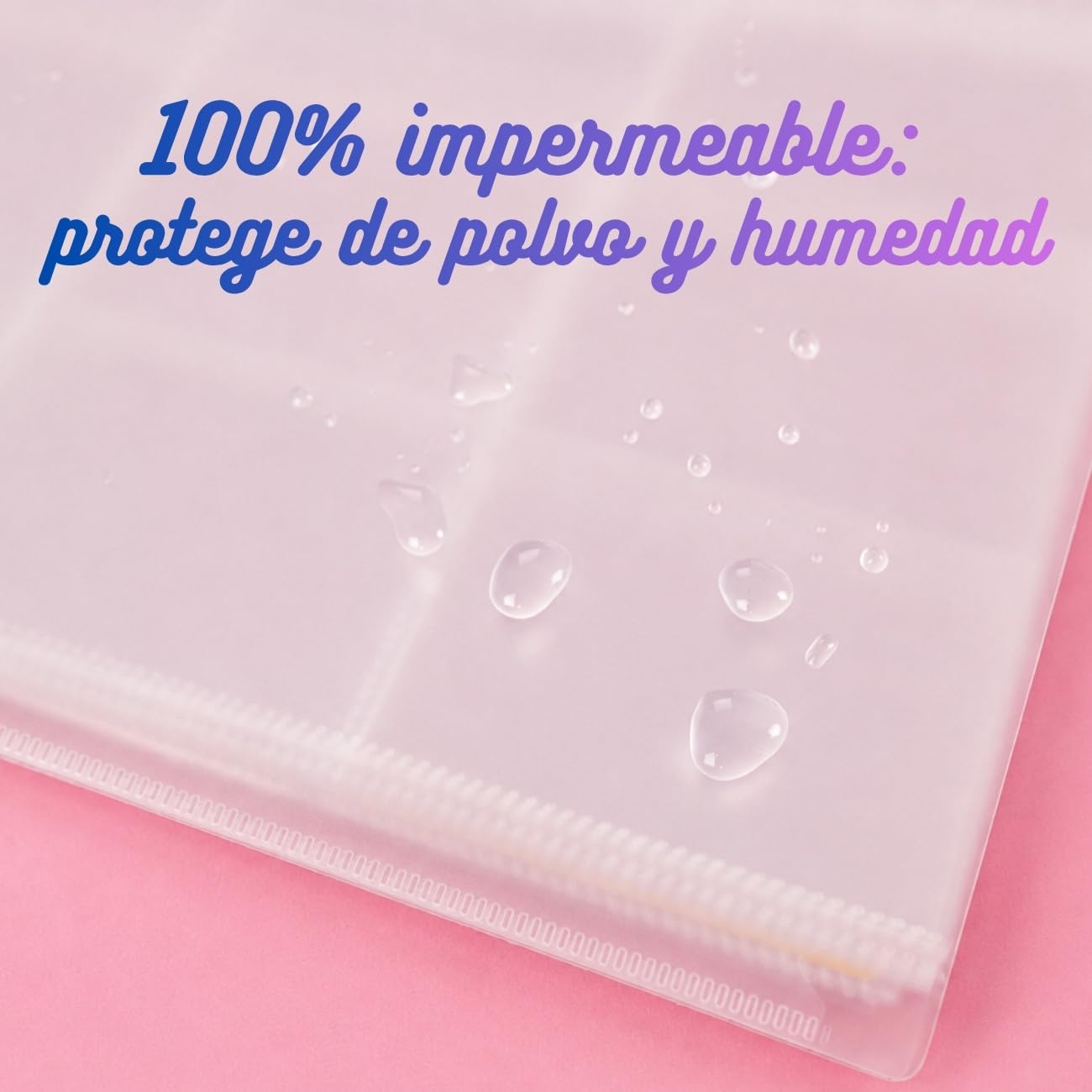 Album Fotos Transparente | Album para Fotos Instantáneas | Compatible con Mayoría de Cámaras Instantáneas | 30 Páginas 270 Cuadrículas | Portada Personalizable | Plástico Transparente Antiamarilleo