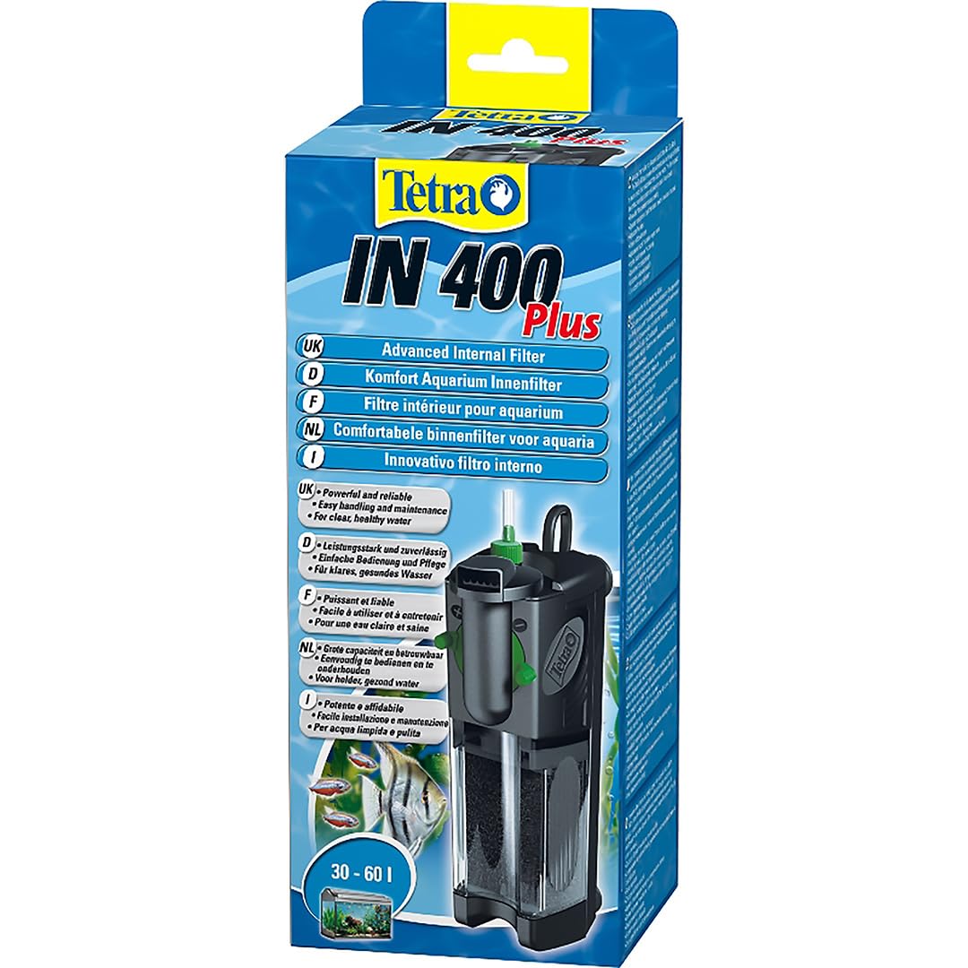 Tetra IN 400 plus Filtro interior - Filtros interiores potentes y confortables para la filtración mecánica, biológica y química