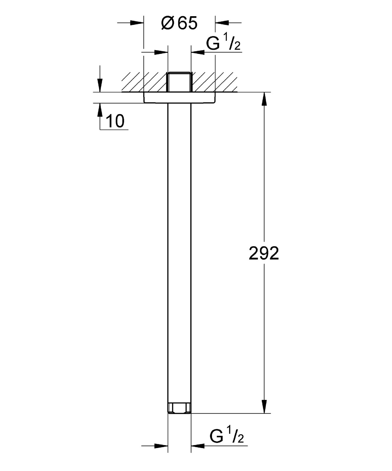 GROHE Rainshower Przepust stropowy 292 mm