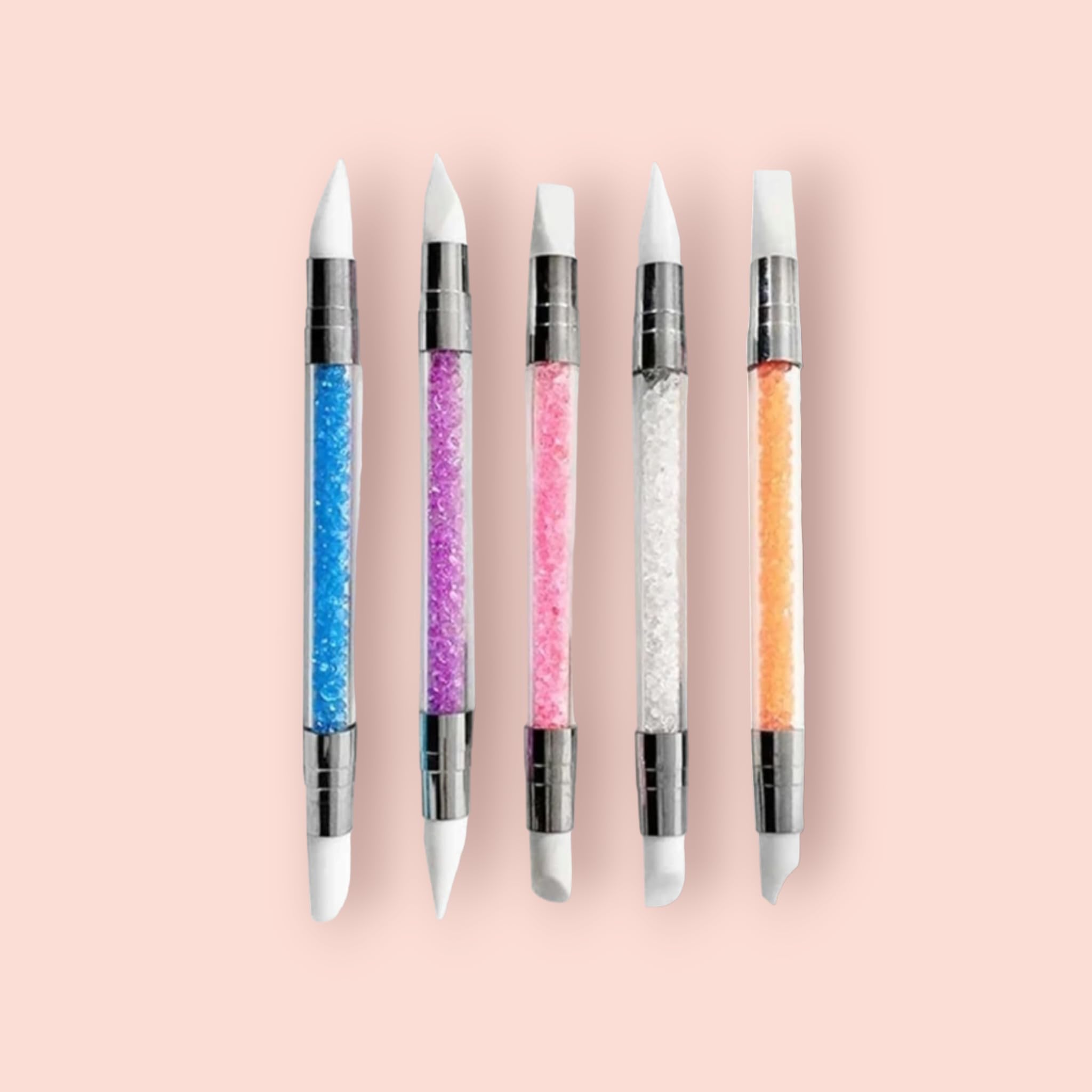 5 pcs Silicone Nail Art Pens Nail Carving Pen Nail Art Carving Drawing Brushes Gel Nail Art Carving Pen I Nail Art Pen I Silicon Nail Art Pen I Glitter Gel Pen (5pc Nail Tool Silicone)-image-39
