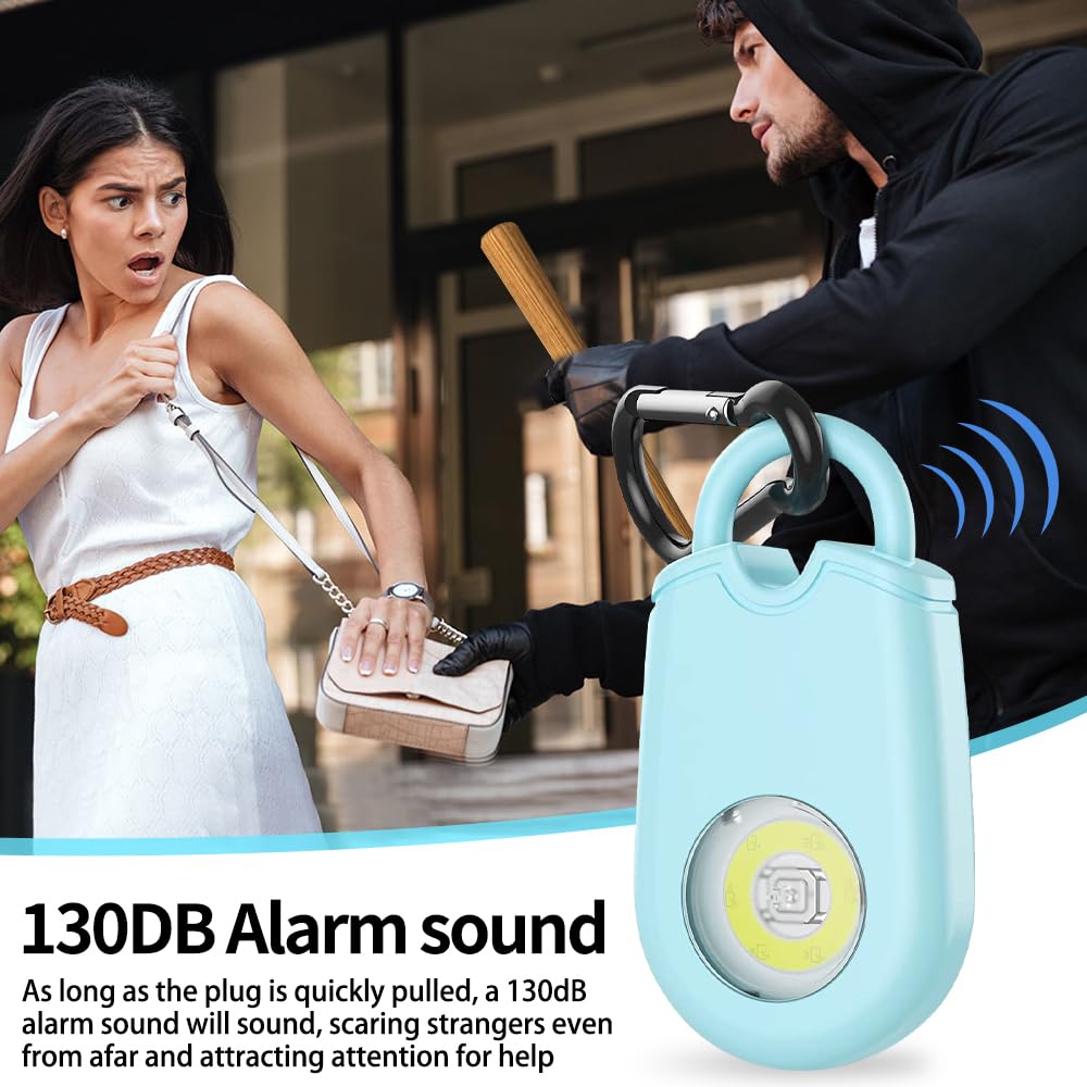 Allarme Personale 130dB Con Torcia LED - Antiaggressione Per Donne, Bambini E Anziani - Foto 5