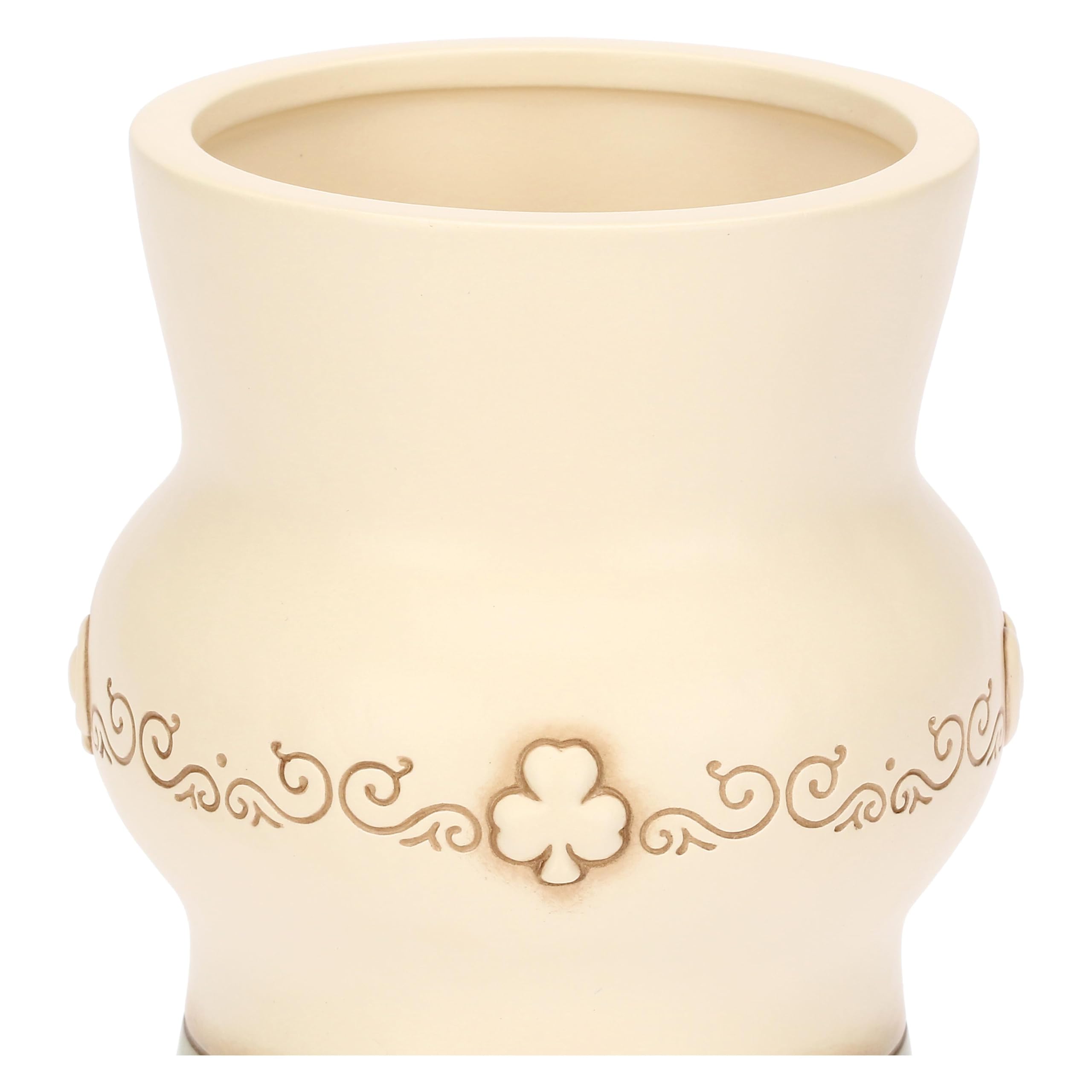 THUN Vaso in Ceramica Incanto di Primavera, Bianco, Medio, 13,5x13,4x21,6 cm