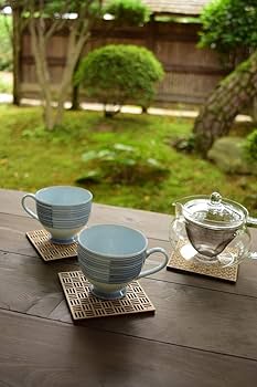 Amazon｜ばうむ合同会社 木紋柄コースター 【A三ツ矢】 木製