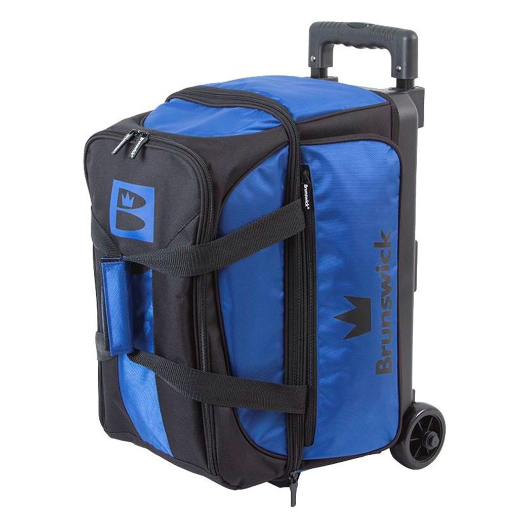 Brunswick Blitz Double Roller Bowling Bag, Blue