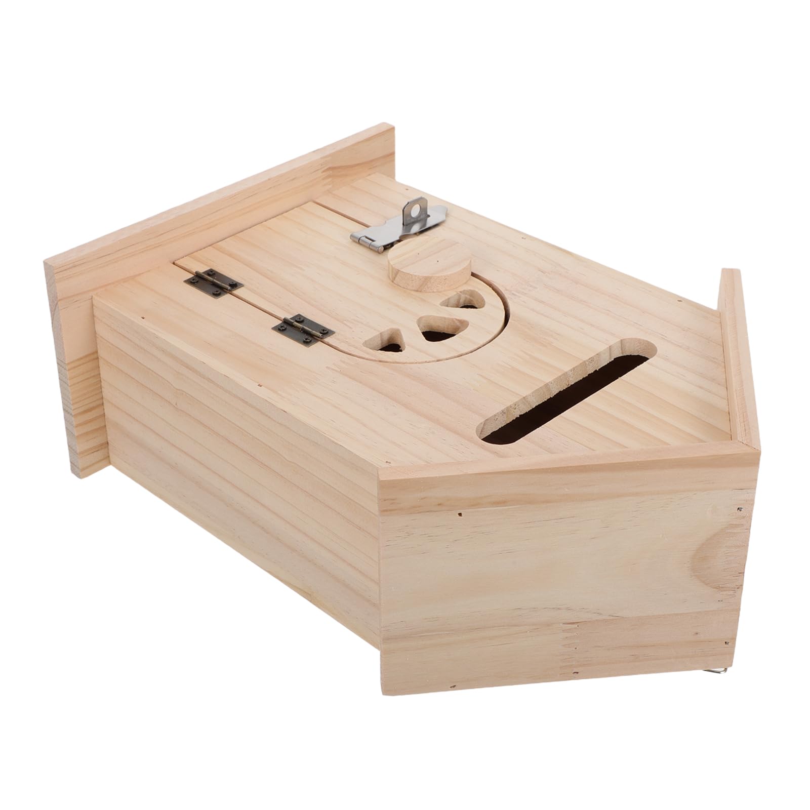 Boîte aux lettres en bois sécurisée pour une entrée de maison vintage soignée